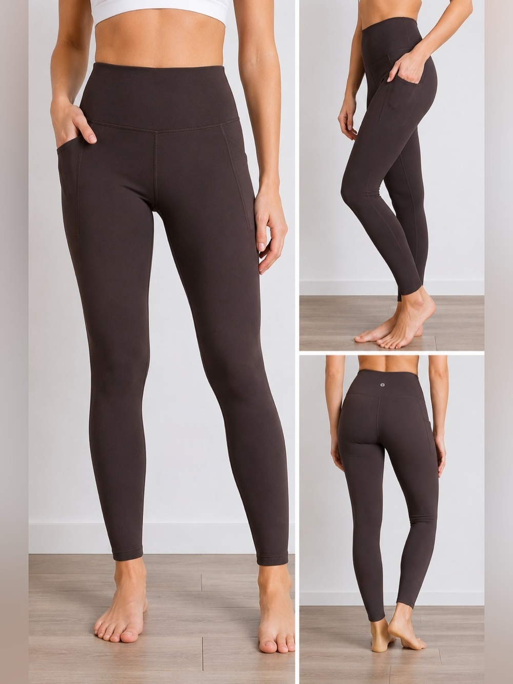 ♻️GapFit High Rise Brown Performance Leggings Women’s Athletic